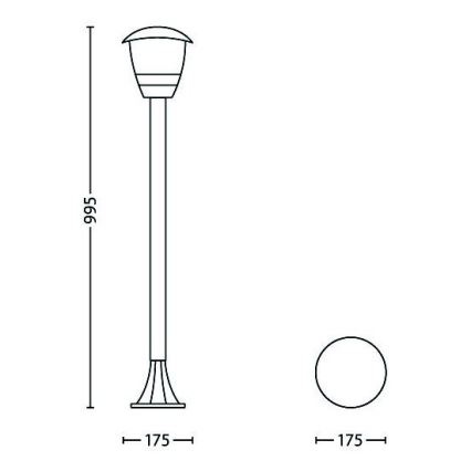 Philips - Λάμπα εξωτερικού χώρου 1xE27/60W/230V IP44