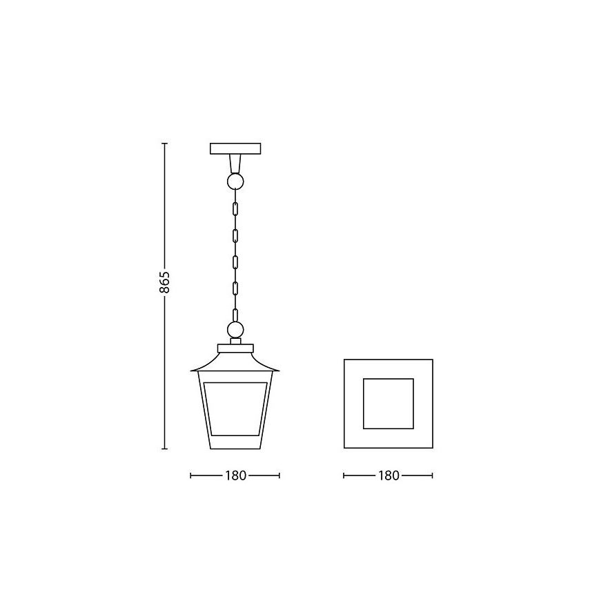 Philips 15406/86 /PN - Πολύφωτο εξωτερικού χώρου HEDGE 1xE27/60W/230V IP44