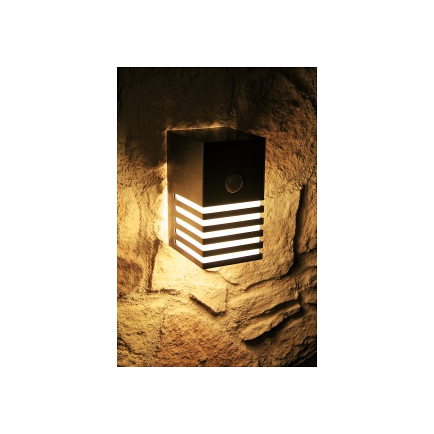 Philips - Φως τοίχου εξωτερικού χώρου με αισθητήρα E27/20W IP44