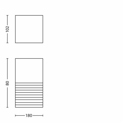 Philips - Φως τοίχου εξωτερικού χώρου 1xE27/20W/230V IP44