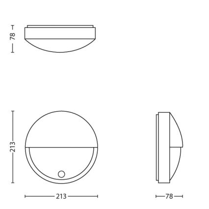 Philips- Φωτιστικό LED εξωτερικού χώρου με αισθητήρα LED/6W IP44