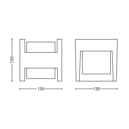Philips - Επιτοίχιο φωτιστικό εξωτερικού χώρου LED LED/4,5W/230V 2700K IP44