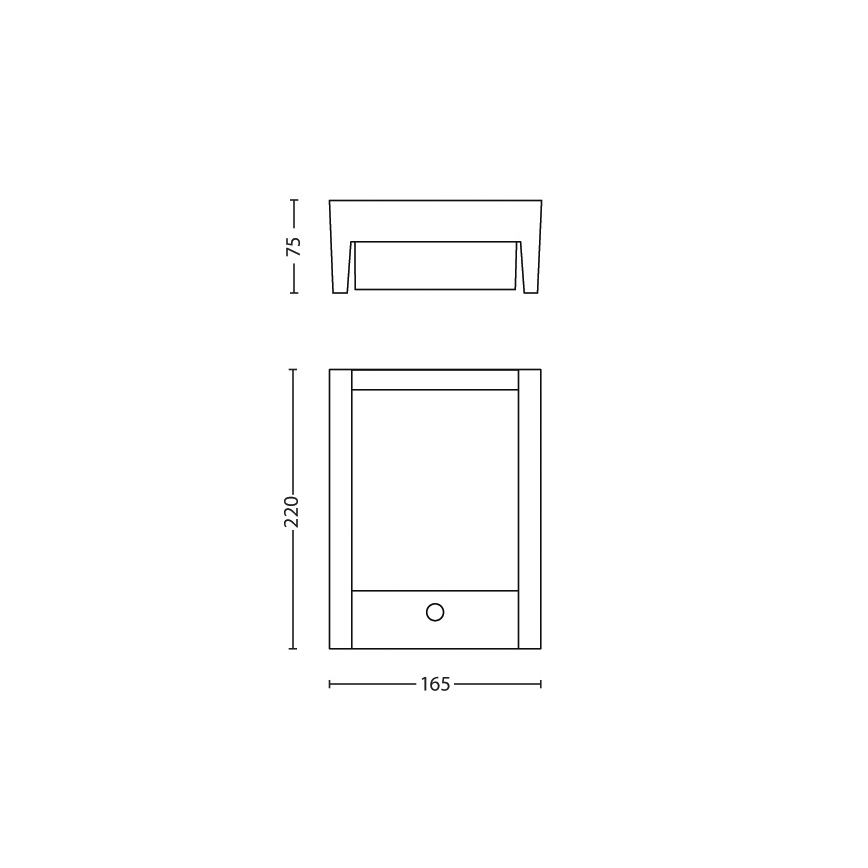 Philips - LED Φωτιστικό τοίχου εξωτερικού χώρου με αισθητήρα LED/6W 2700K IP44