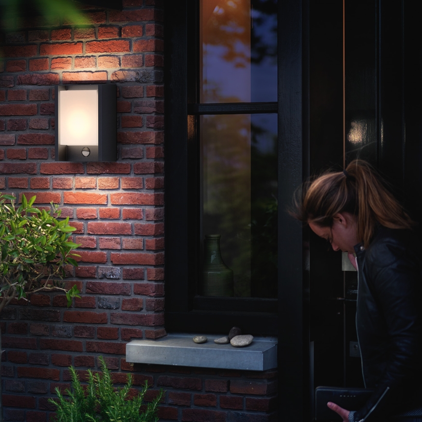Philips - LED Φωτιστικό τοίχου εξωτερικού χώρου με αισθητήρα LED/6W 2700K IP44