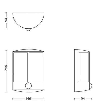 Philips - Φωτιστικό LED εξωτερικού χώρου με αισθητήρα LED/6W IP44