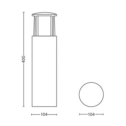 Philips- Εξωτερικό φωτιστικό δαπέδου LED κολωνάκι 1xLED/6W/230V IP44