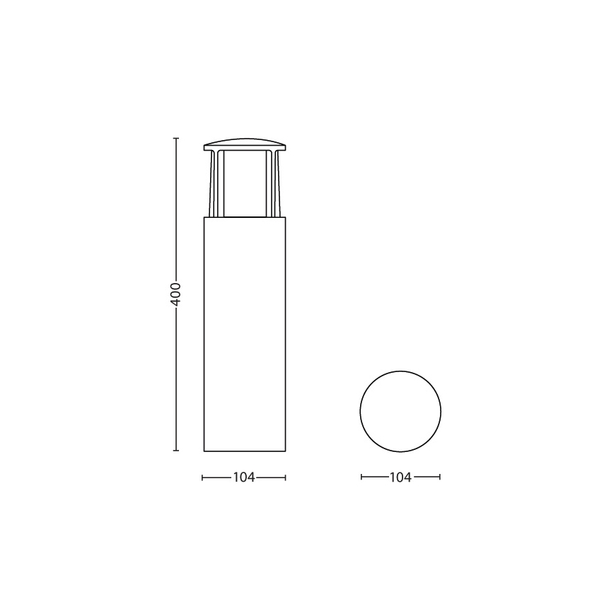 Philips- Εξωτερικό φωτιστικό δαπέδου LED κολωνάκι 1xLED/6W/230V IP44