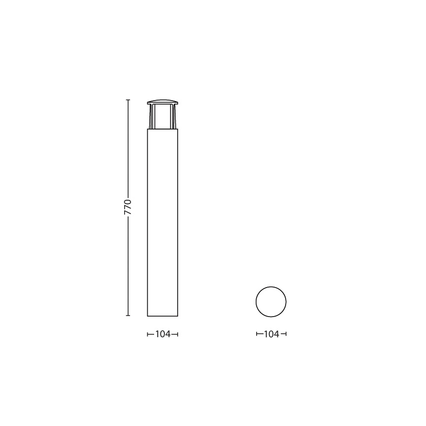Philips - Εξωτερικό φωτιστικό δαπέδου LED κολωνάκι 1xLED/6W/230V IP44