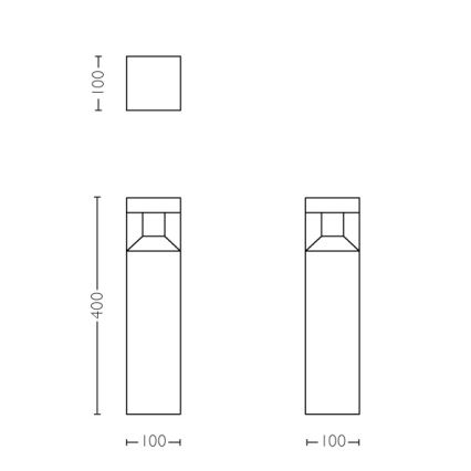 Philips - LED Εξωτερικό φωτιστικό δαπέδου κολωνάκι LED/8W/230V IP44