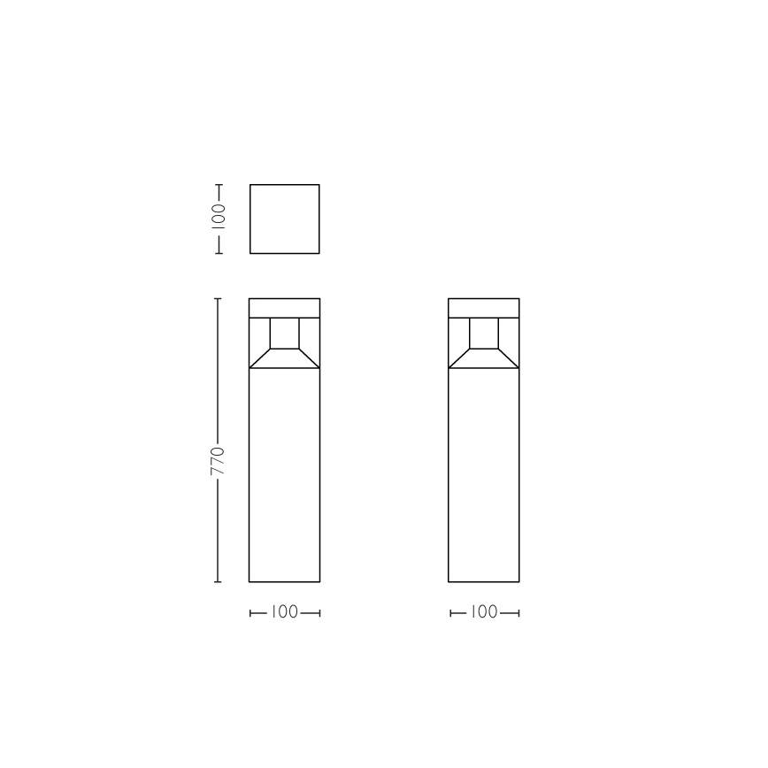 Philips - LED Εξωτερικό φωτιστικό δαπέδου κολωνάκι LED/8W IP44