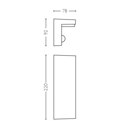 Philips - LED Φωτιστικό τοίχου εξωτερικού χώρου με αισθητήρα 2xLED/4,5W/230V IP44