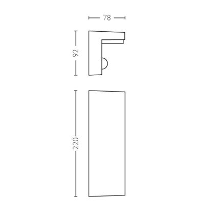 Philips - LED Φωτιστικό τοίχου εξωτερικού χώρου με αισθητήρα 2xLED/4,5W/230V IP44