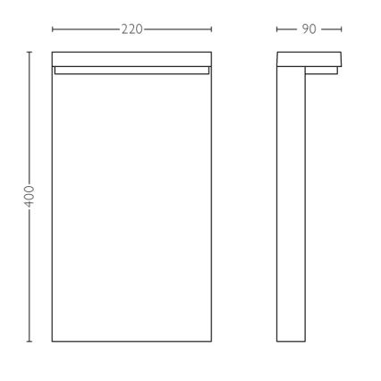 Philips - Φωτιστικό LED εξωτερικού χώρου 2xLED/4,5W/230V IP44