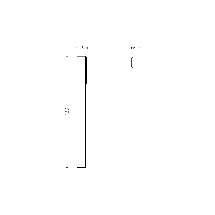 Philips - Εξωτερικό κολωνάκι φωτισμού 2xLED/4,5W IP44
