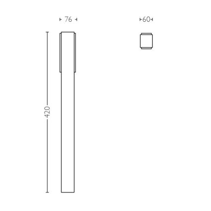 Philips - Εξωτερικό κολωνάκι φωτισμού 2xLED/4,5W IP44