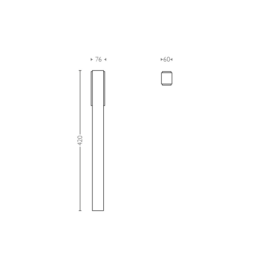 Philips - Φωτιστικό κολωνάκι εξωτερικού χώρου 2xLED/4,5W IP44