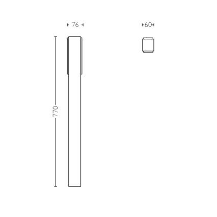 Philips - Στύλος φωτισμού LED εξωτερικού χώρου 2xLED/4,5W/230V IP44