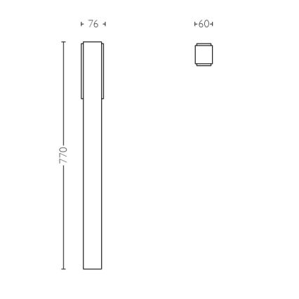 Philips - Φανοστάτης/στύλος εξωτερικού χώρου 2xLED/4,5W IP44