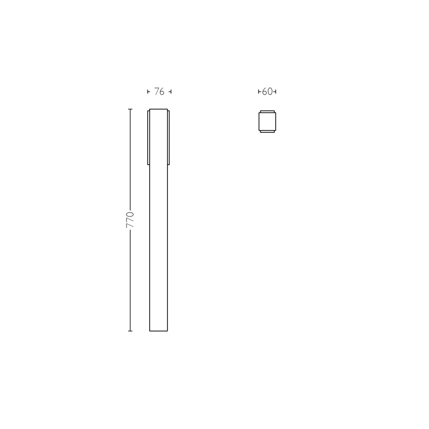Philips - Φανοστάτης/στύλος εξωτερικού χώρου 2xLED/4,5W IP44