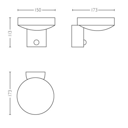 Philips 16491/47/P0 - Εξωτερικό φωτιστικό τοίχου LED με αισθητήρα MYGARDEN COCKATOO 1xLED/8W/230V IP44