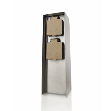 Philips 17108/47/16 - Στήλη υποδοχής πρίζας εξωτερικού χώρου MYGARDEN ROCK 230V IP44 SCHUKO