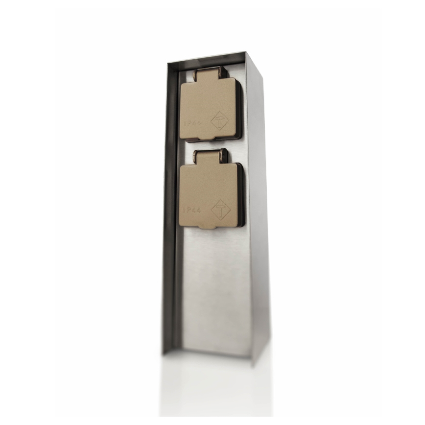 Philips 17108/47/16 - Στήλη υποδοχής πρίζας εξωτερικού χώρου MYGARDEN ROCK 230V IP44 SCHUKO
