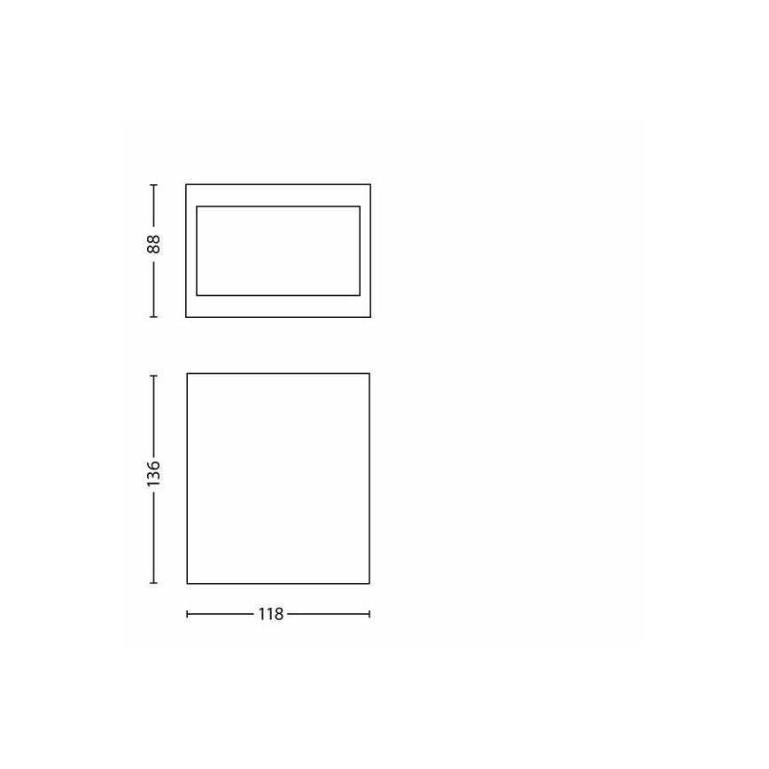 Philips 17209/47/16 - Φως τοίχου εξωτερικού χώρου FLAGSTONE 3xLED/1W/230V IP44
