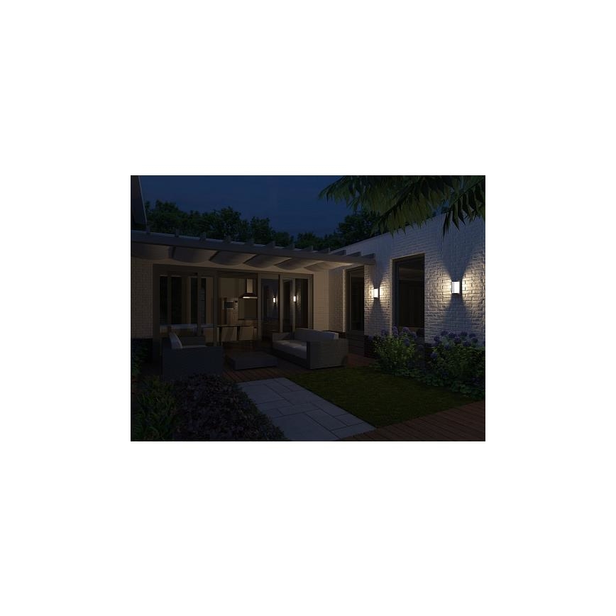 Philips 17229/88/16 - Φως τοίχου εξωτερικού χώρου MYGARDEN POND 1xE27/23W IP44