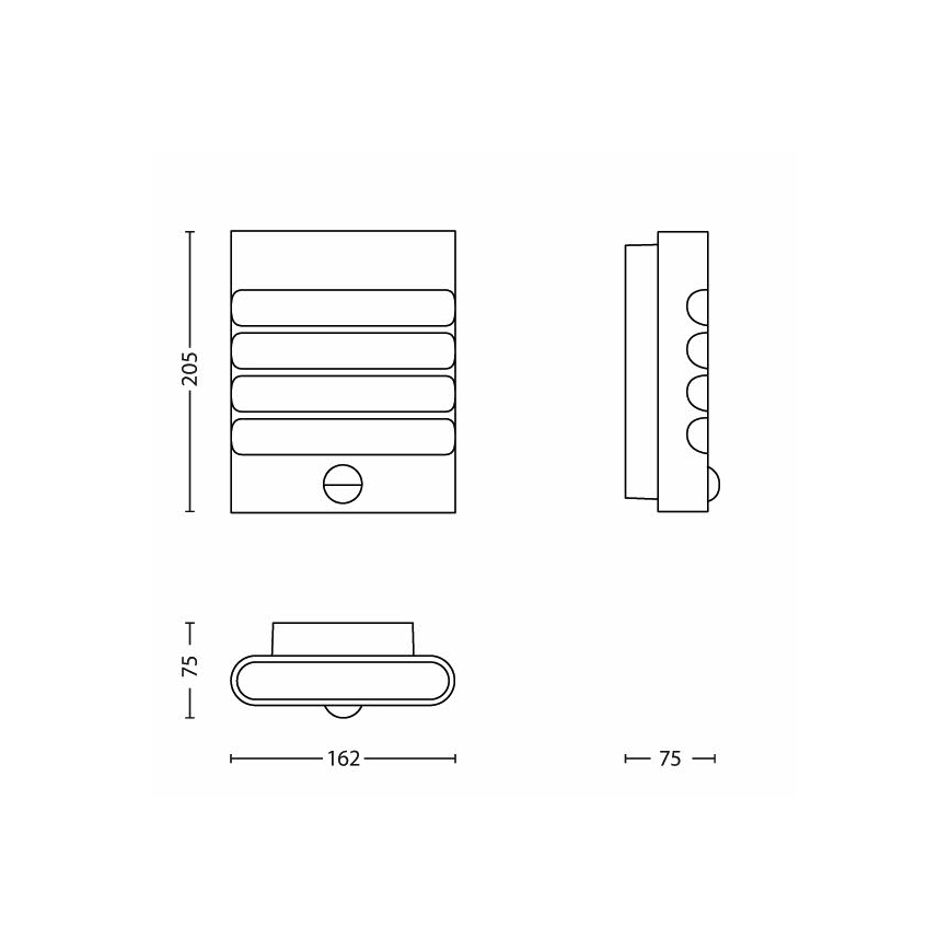 Philips - Εξωτερικός φωτισμός LED με αισθητήρα 1×LED/3W IP44