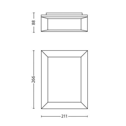 Philips  - Φωτιστικό τοίχου εξωτερικού χώρου 1xLED/6W/230V IP44