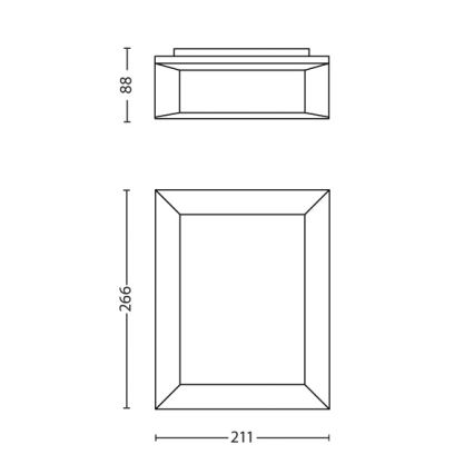 Philips  - Φωτιστικό τοίχου εξωτερικού χώρου 1xLED/6W/230V IP44