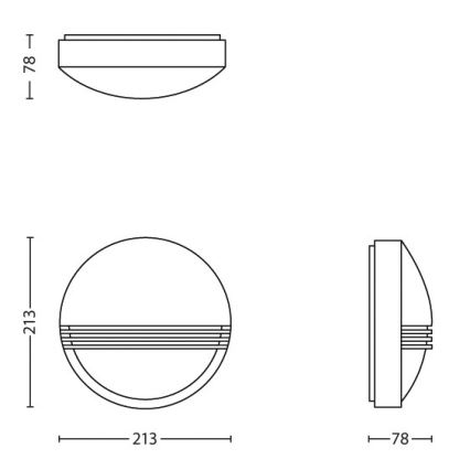 Philips  - Επιτοίχιο φωτιστικό LED εξωτερικού χώρου 1xLED/6W/230V IP44