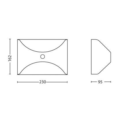 Philips - Εξωτερικό φωτιστικό με αισθητήρα 1xLED/6W/230V IP44