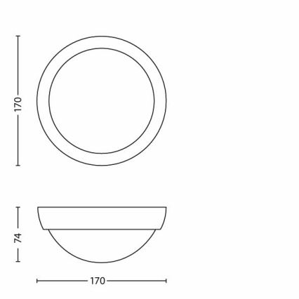 Philips - Φως εξωτερικού χώρου LED 1xLED/3,5W IP44