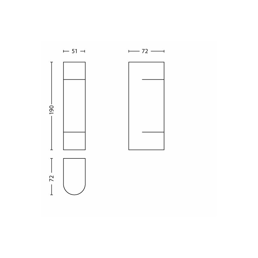 Philips - Επιτοίχιο φωτιστικό LED εξωτερικού χώρου 2xLED/1W/230V IP44