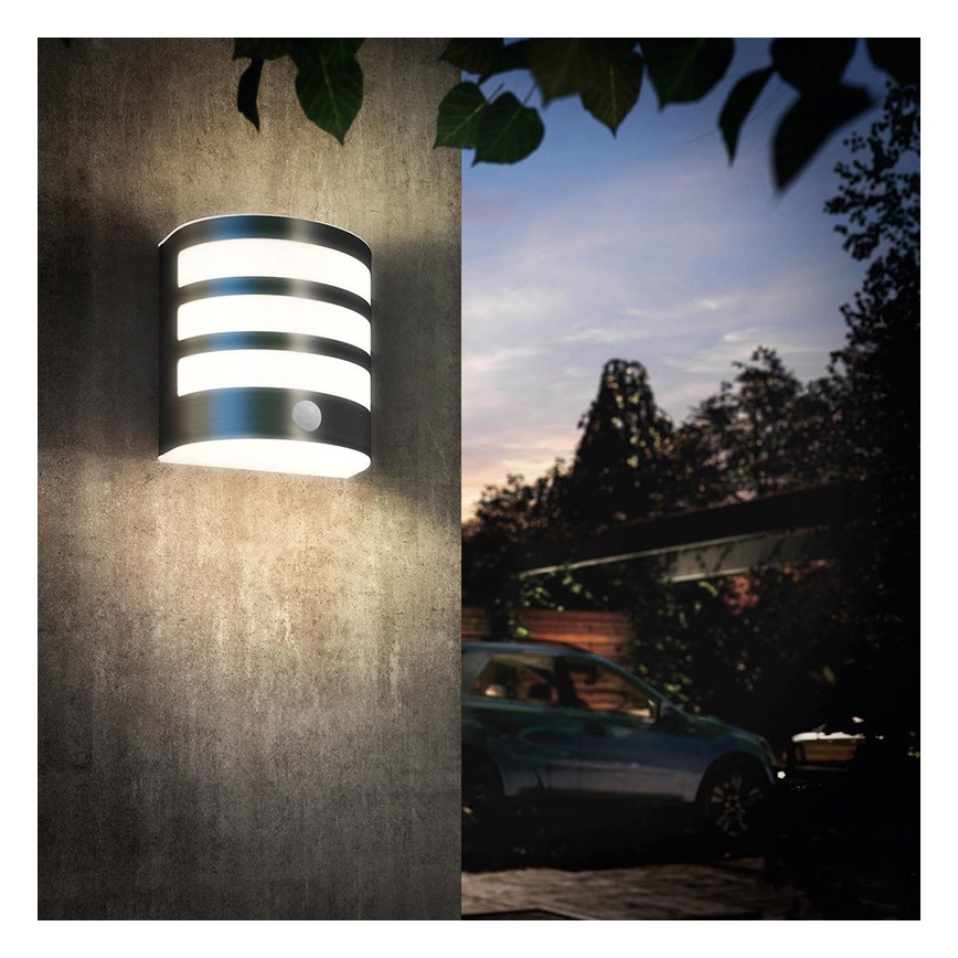 Philips - Εξωτερικό φωτιστικό τοίχου LED με αισθητήρα, LED/3W IP44