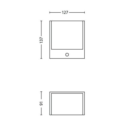 Philips - LED φως εξωτερικού χώρου με αισθητήρα 1xLED/3,5W IP44