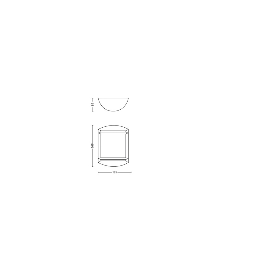 Philips - Φωτιστικό τοίχου εξωτερικού χώρου 1xLED/6W/230V IP44