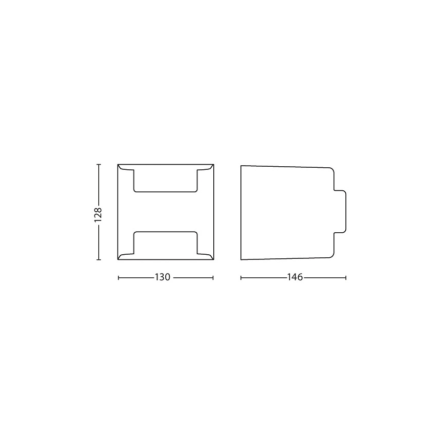 Philips - Επιτοίχιο φωτιστικό εξωτερικού χώρου 2xLED/4,5W/230V IP44