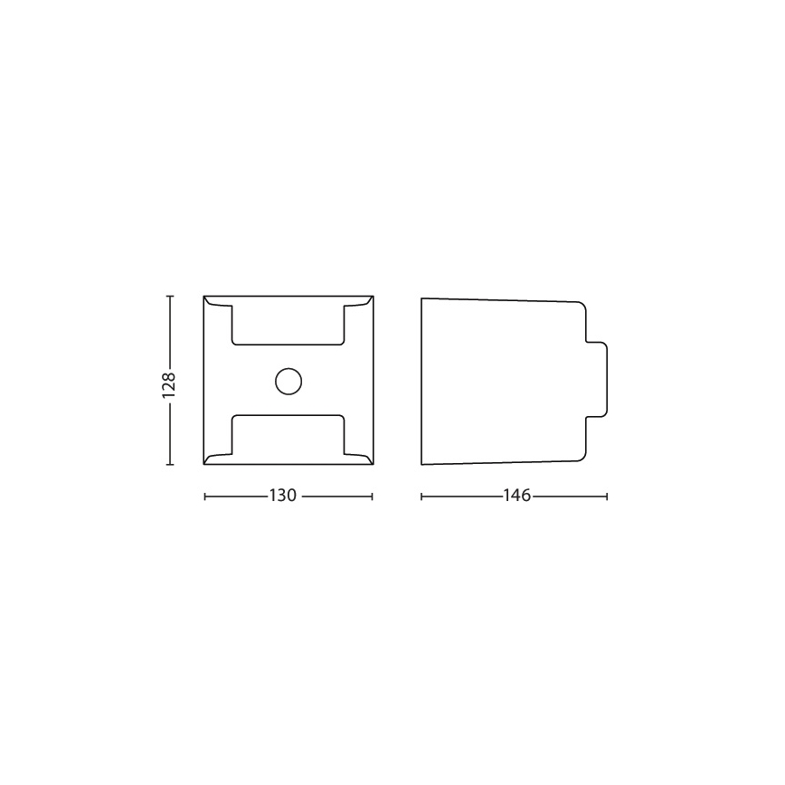 Philips - Φωτιστικό με αισθητήρα εξωτερικού χώρου 2xLED/4,5W/230V IP44