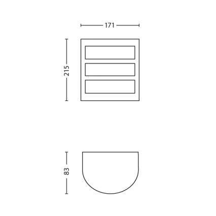 Philips - Επιτοίχιο φωτιστικό εξωτερικού χώρου 1xLED/6W/230V IP44