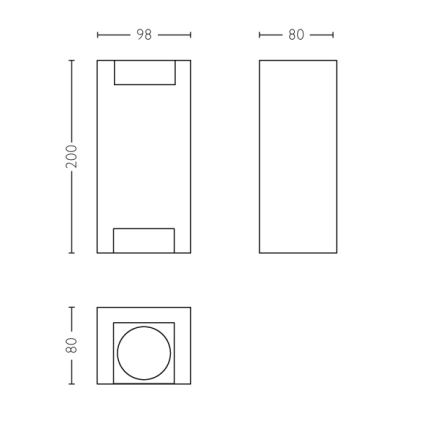 Philips - Φως τοίχου εξωτερικού χώρου 2xGU10/5W IP44