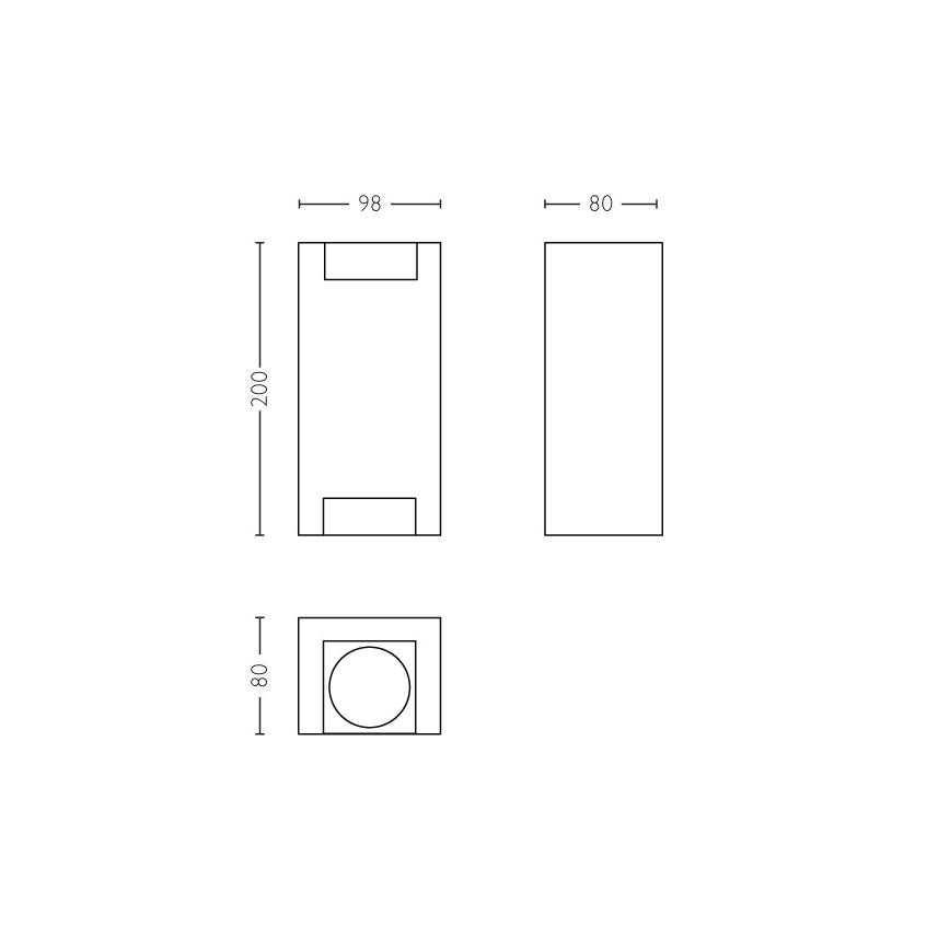Philips - Φως τοίχου εξωτερικού χώρου 2xGU10/5W IP44