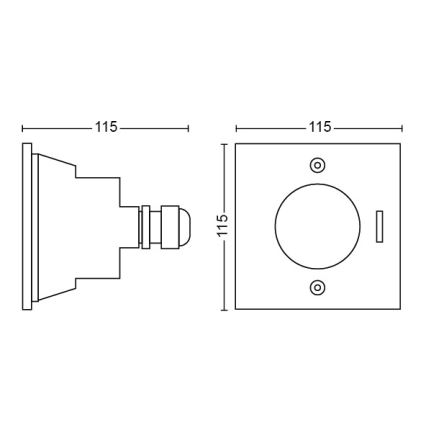 Philips - Φωτιστικό δρόμου εξωτερικού χώρου LED LED/3W