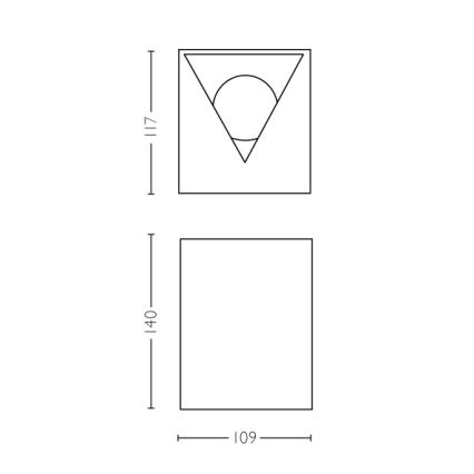 Philips - Εξωτερικό επιτοίχιο φωτιστικό LED 2xLED/4,5W/230V IP44