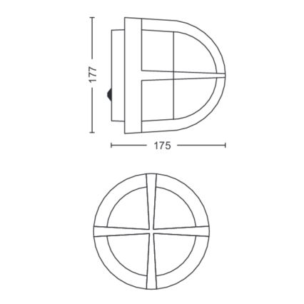 Philips - Φως τοίχου εξωτερικού χώρου 1xE27/42W/230V IP44