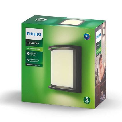 Philips - Επιτοίχιο φωτιστικό LED εξωτερικού χώρου LED/12W IP44