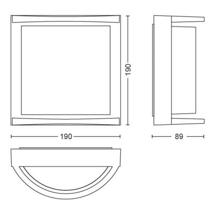 Philips - Επιτοίχιο φωτιστικό LED εξωτερικού χώρου LED/12W IP44