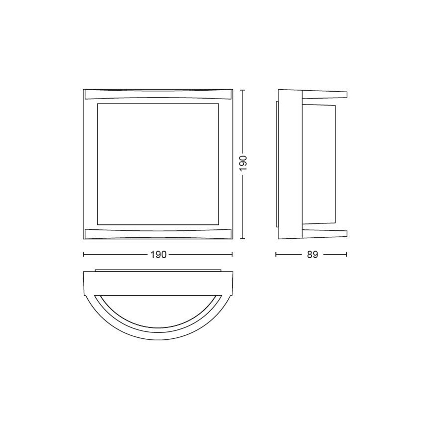Philips - Επιτοίχιο φωτιστικό LED εξωτερικού χώρου LED/12W IP44