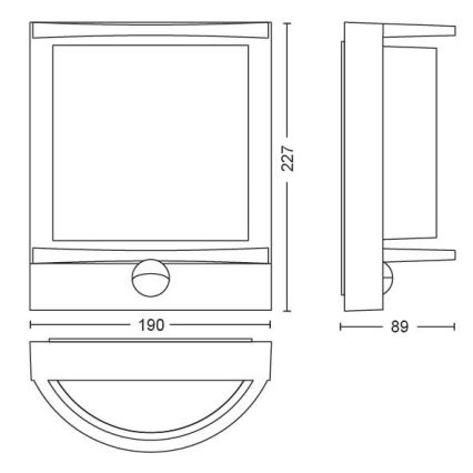 Philips - Επιτοίχιο φωτιστικό LED εξωτερικού χώρου LED/12W IP44